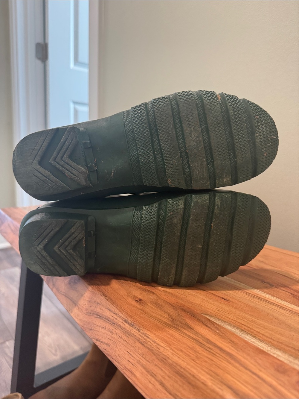 Hunter Forest Green Tall Rubber Rain Boots - Picture 5 of 7